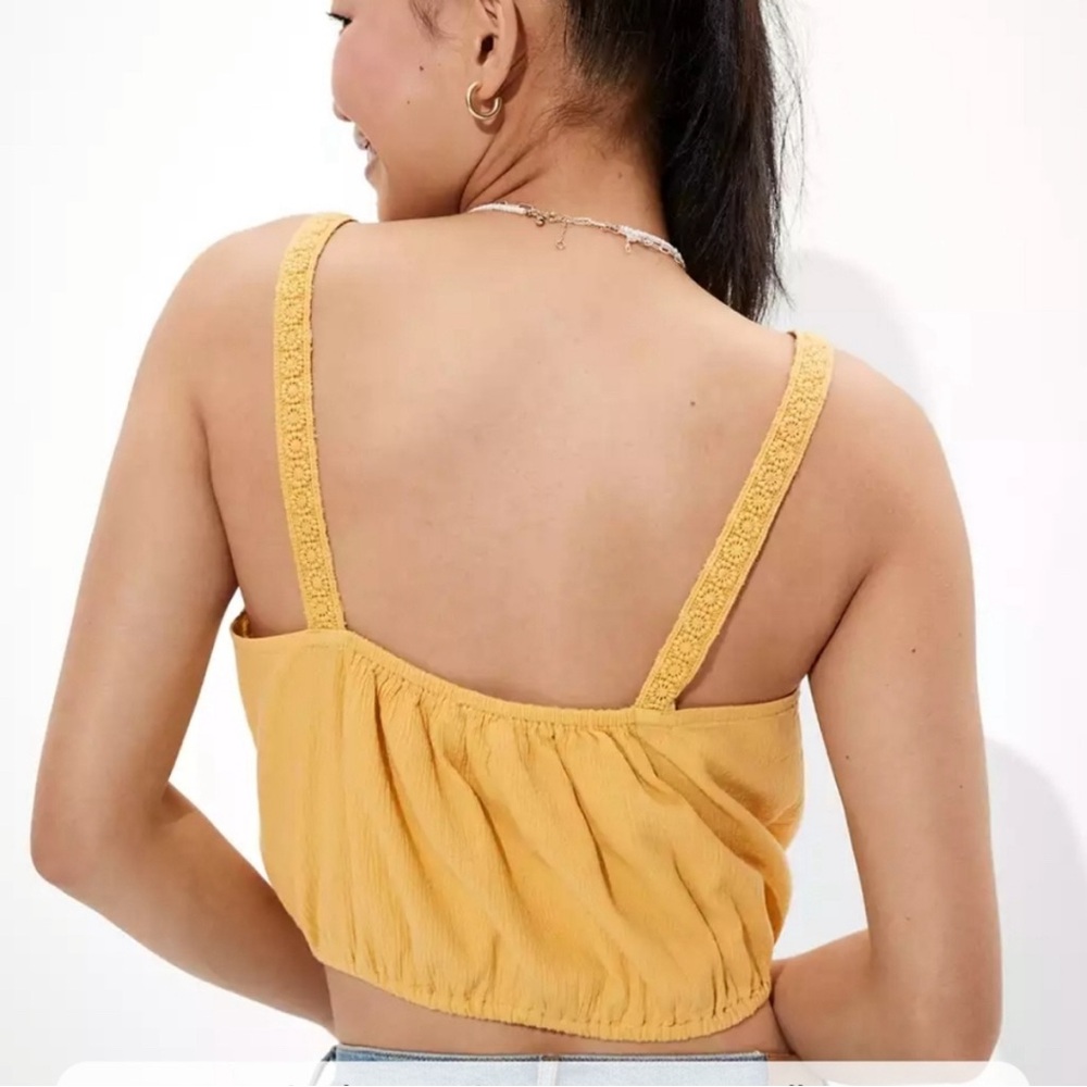 NWT AE Embroidered Crop Cami - Picture 3 of 8